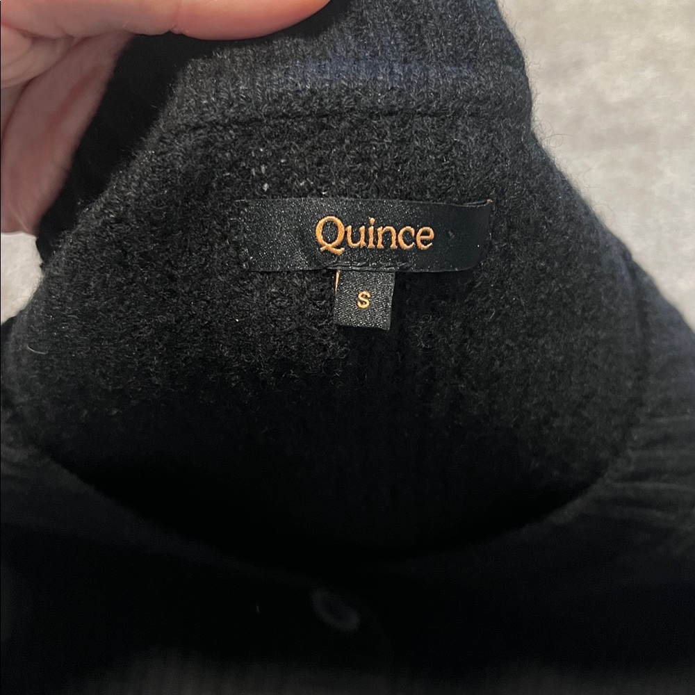 Quince Cashmere Fisherman Sweater Vest Black size small - Picture 5 of 6
